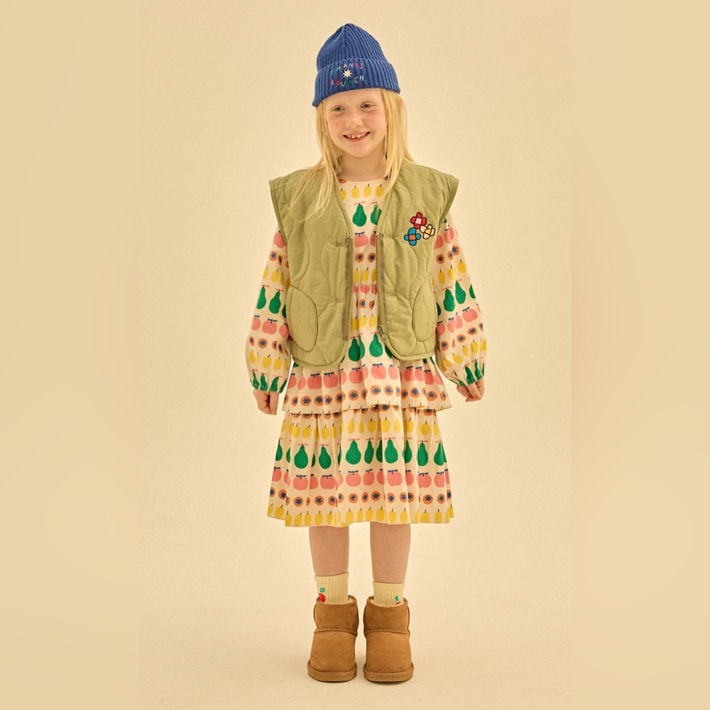 Jellymallow Kids' Fruity Printed Cotton Dress In Multicoloured size-12